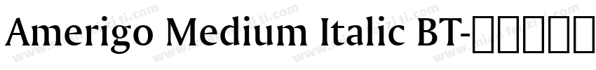 Amerigo Medium Italic BT字体转换